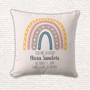 Lindo Arcoiris Boho Acuarela Multicolor  Cushion