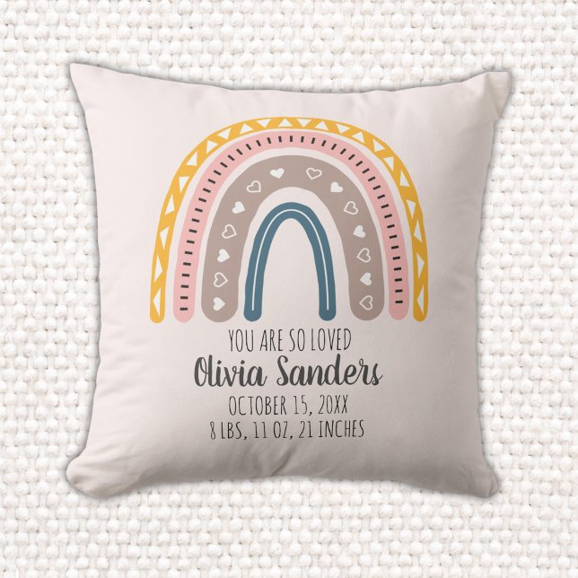 Lindo Arcoiris Boho Acuarela Multicolor  Cushion (Creator Uploaded)