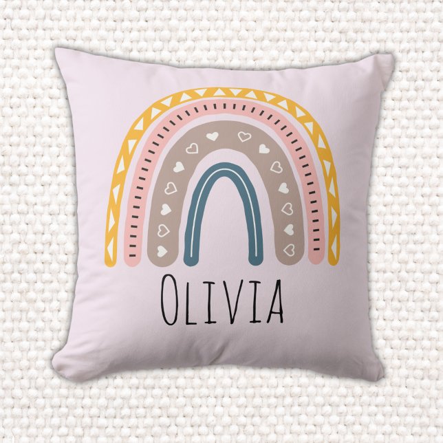 Lindo Arcoiris Boho Acuarela Multicolor  Cushion (Creator Uploaded)