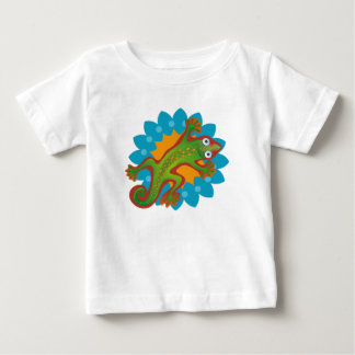 Lindo lagarto verde baby T-Shirt