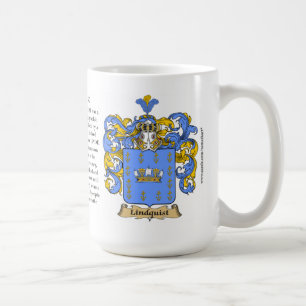 Lindquist, the Origin, the Meaning and the Crest Coffee Mug