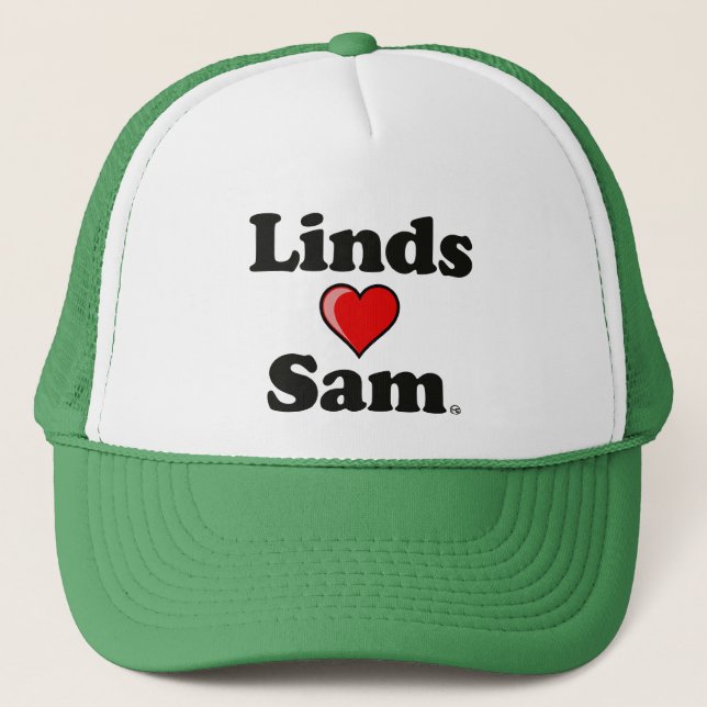 "Linds (heart) Sam" Hat (Front)
