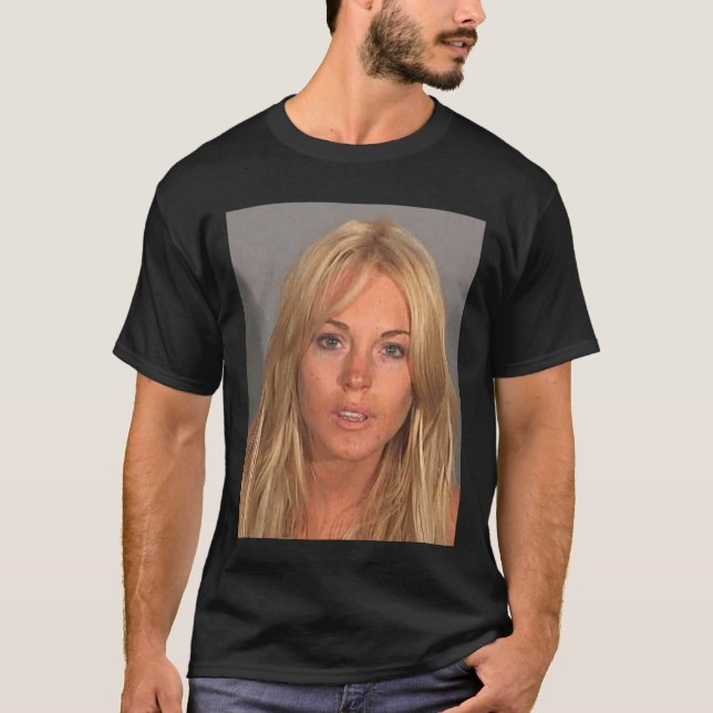 LINDSAY LOHAN MUGSHOT Classic T-Shirt (Front)