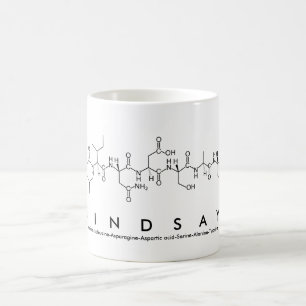 Lindsay peptide name mug