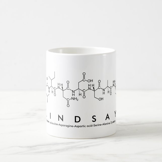 Lindsay peptide name mug (Center)