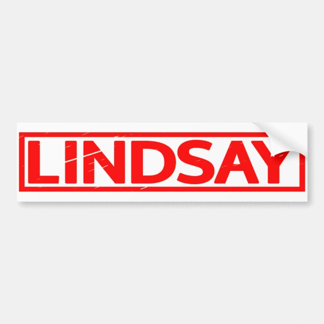 Lindsay Stamp Bumper Sticker (Front)