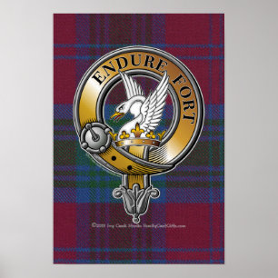 Lindsay Tartan & Badge Poster
