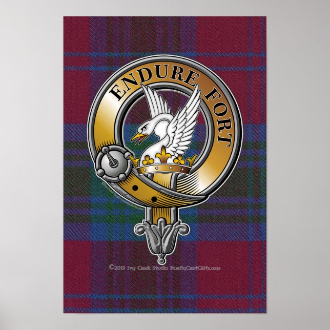 Lindsay Tartan & Badge Poster (Front)