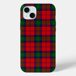 Lindsay tartan red green plaid iPhone 15 mini case