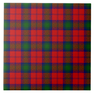 Lindsay tartan red green plaid ceramic tile