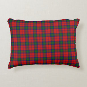 Lindsay tartan red green plaid decorative cushion