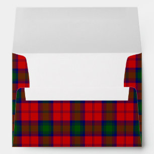 Lindsay tartan red green plaid envelope