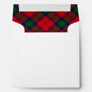 Lindsay tartan red green plaid envelopes