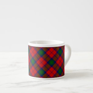 Lindsay tartan red green plaid espresso cup