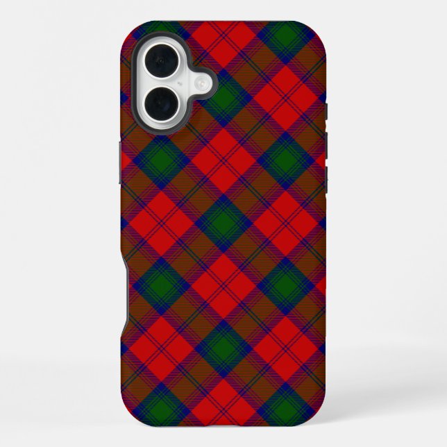 Lindsay tartan red green plaid iPhone case (Back)