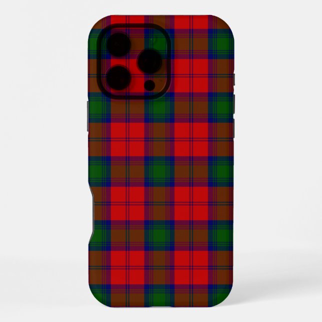 Lindsay tartan red green plaid iPhone case (Back)