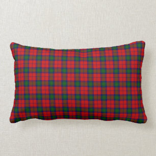 Lindsay tartan red green plaid lumbar cushion