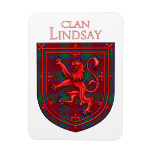 Lindsay Tartan Scottish Plaid Lion Rampant Magnet