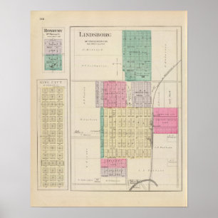 Lindsborg, King City, Roxbury, Kansas Poster