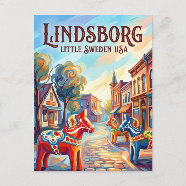 Lindsborg USA Postcard (Front)