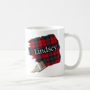 Lindsey Clan Lindsay Tartan Paint Brush Cup Mug