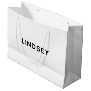 Lindsey Elegant Gift Bag in Black and White