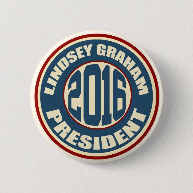 Lindsey Graham for President in 2016 6 Cm Round Badge (Front)