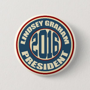 Lindsey Graham for President in 2016 6 Cm Round Badge