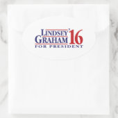 Lindsey Graham for President Oval Sticker (Bag)