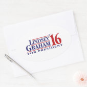 Lindsey Graham for President Oval Sticker (Envelope)