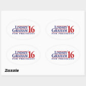 Lindsey Graham for President Oval Sticker (Sheet)