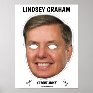 LINDSEY GRAHAM Halloween Mask Poster