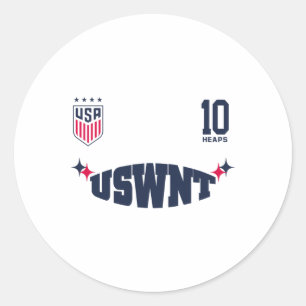 Lindsey Heaps 10 White Uswnt Officially Licensed Classic Round Sticker