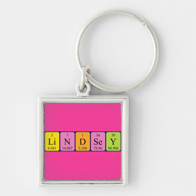 Lindsey periodic table name keyring (Front)