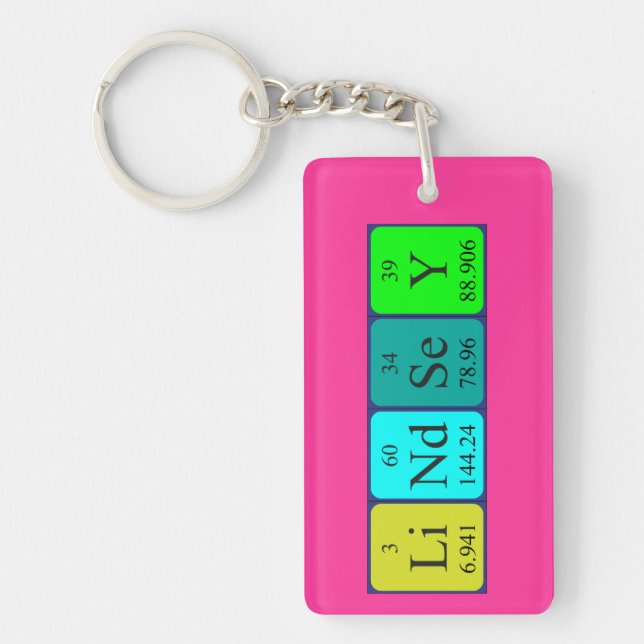 Lindsey periodic table name keyring (Front)