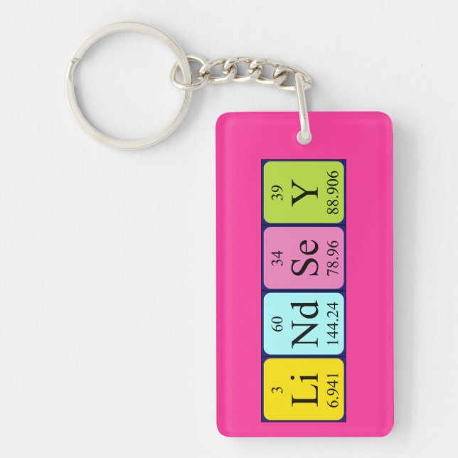Lindsey periodic table name keyring (Front)
