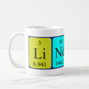 Lindsey periodic table name mug