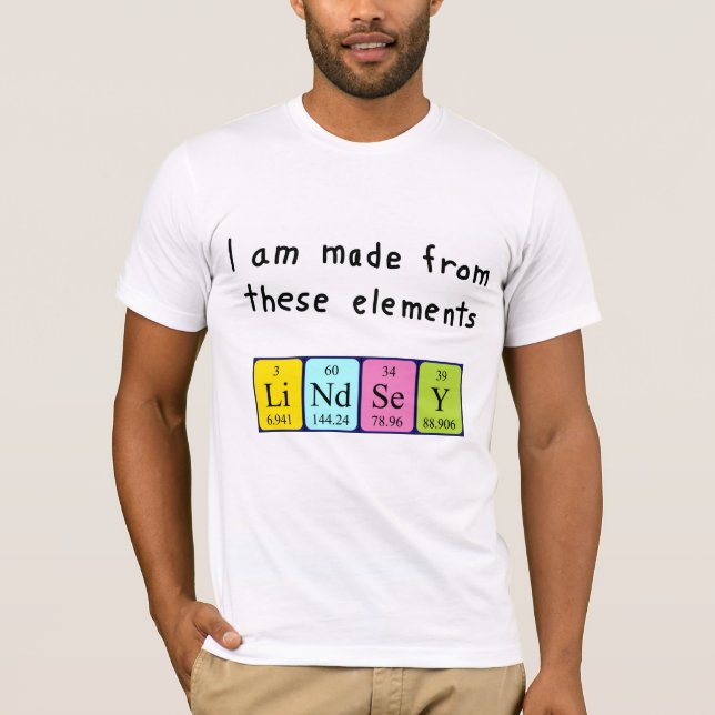 Lindsey periodic table name shirt (Front)