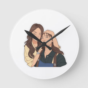 LinDy (GL pair) Round Clock