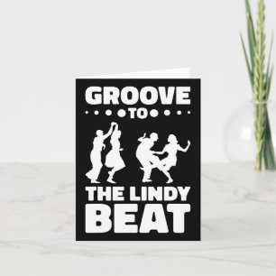 Lindy Hop Dancer Swing Dance Swing Dancing Couple Card