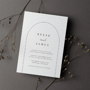 Line Arch Modern Minimal Wedding Invitation