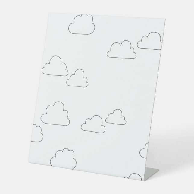 Line Art, Alabaster Pedestal Sign (Front)