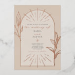 Line Art Arch Botanical Off White Wedding<br><div class="desc">Botanical line art and script designs with arch.</div>