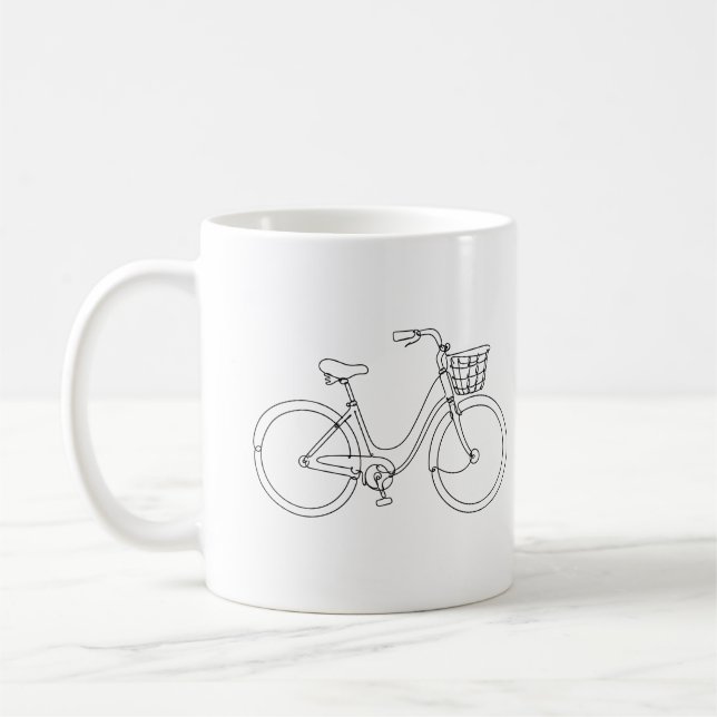 Line Art Bicycle Mug (Left)