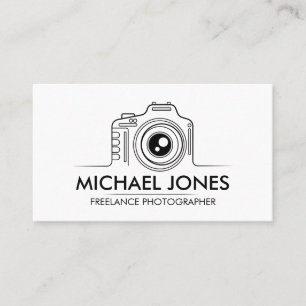 Line Art Camera Icon Business Card