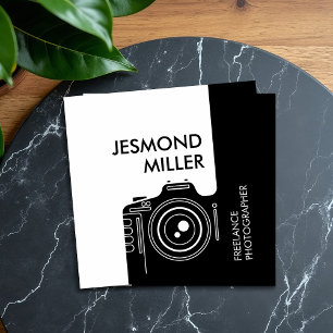 Line Art Camera Photographer Business Card