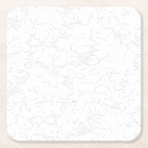 Line art, Catskill White, Fantasy Paper Coaster