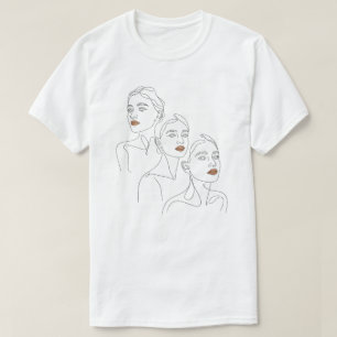 Line Art Female Trio T-Shirt