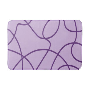Line Art in Purple Bath Mat