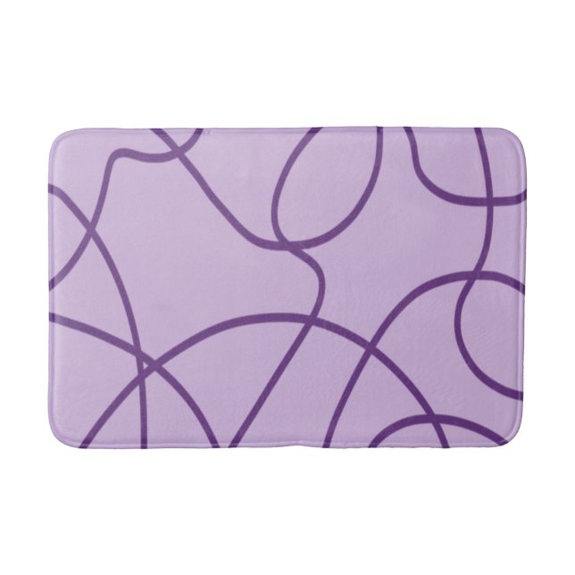 Line Art in Purple Bath Mat (Front)